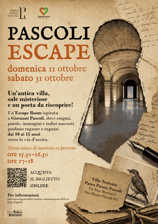PASCOLI ESCAPE - VILLA TORLONIA PARCO POESIA PASCOLI - 11 OTT 2026 - Fino al 31 OTT